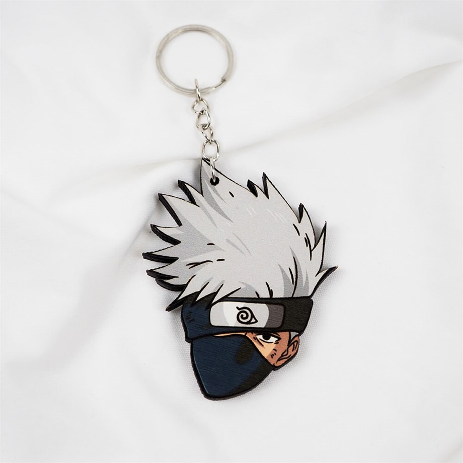 Anime Kakashi Naruto Ahşap Anahtarlık