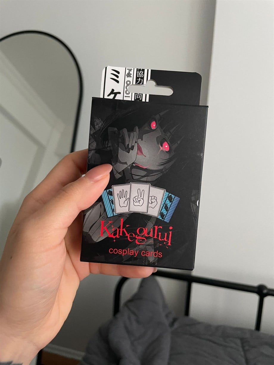 Anime Kakegurui Taş Kağıt Makas Kart Cosplay Oyunu