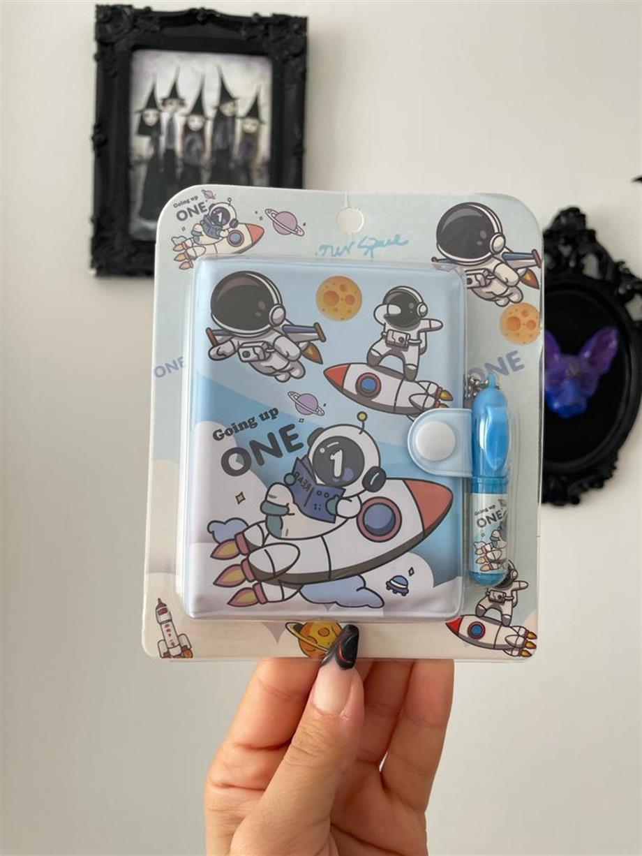 Astronot Puffy Mini Kalemli Defter