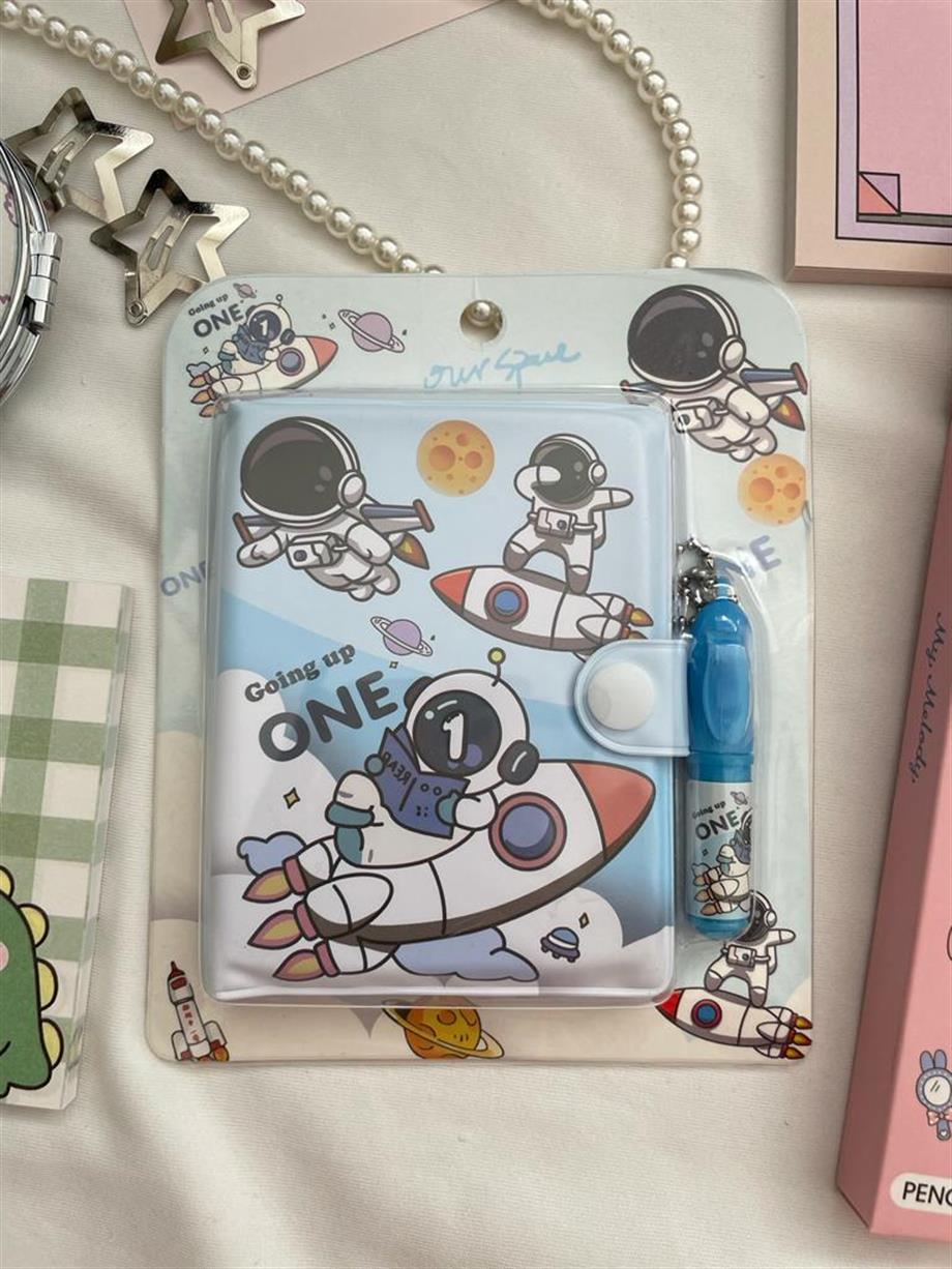 Astronot Puffy Mini Kalemli Defter