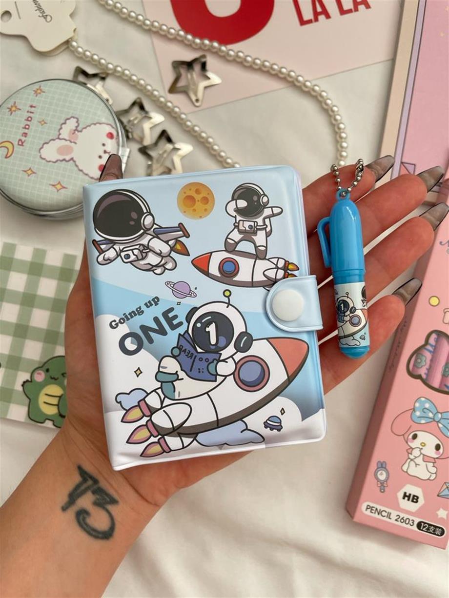 Astronot Puffy Mini Kalemli Defter