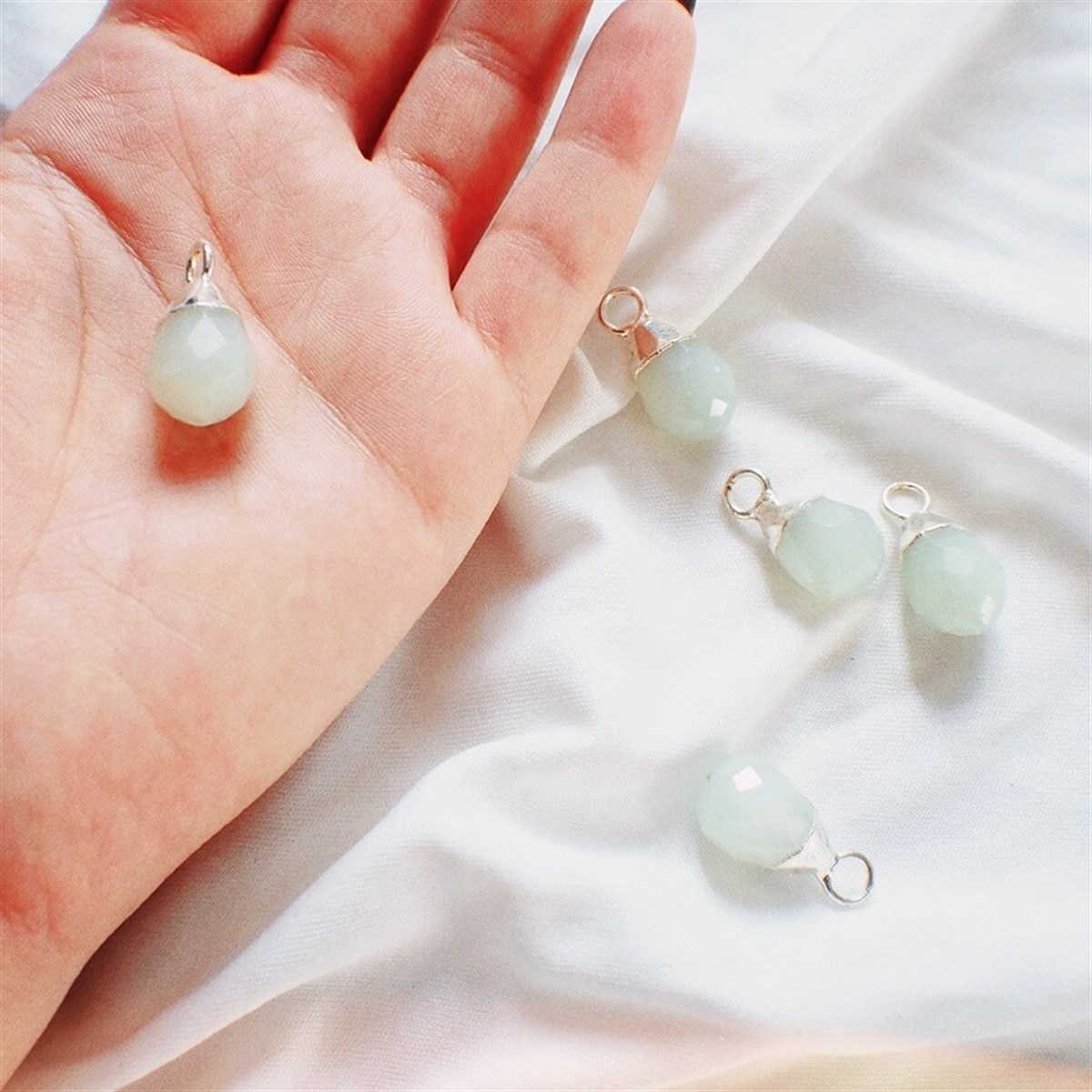 Aventurin Doğal Taş Aksesuar Charmı I DIY