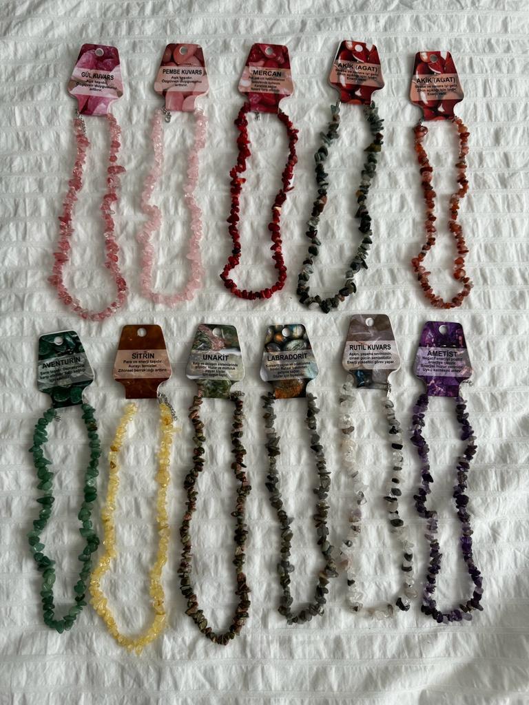 Aventurin Kırık Doğaltaş Kolye