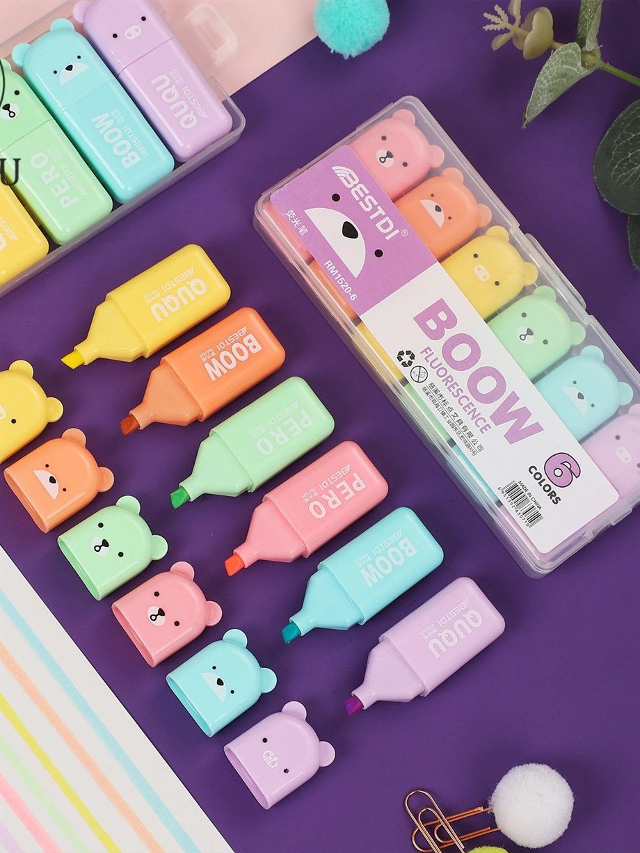 Ayıcık Fosforlu Kalem Seti 6lı