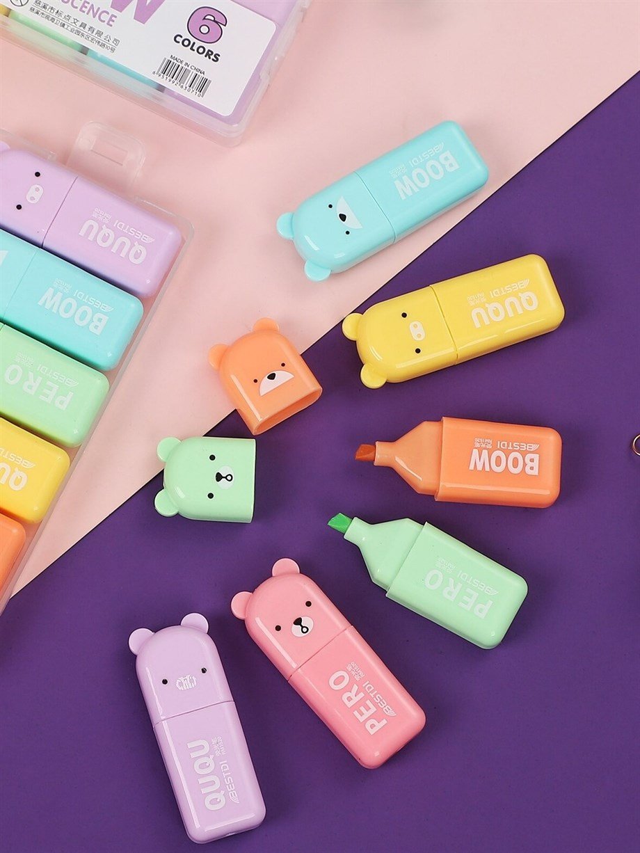 Ayıcık Fosforlu Kalem Seti 6lı