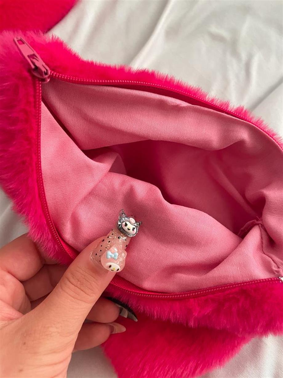 Barbie Dark Pink Extra Soft Peluş Çanta