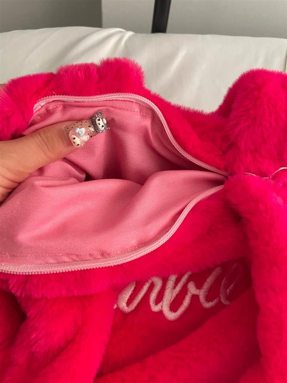 Barbie Dark Pink Extra Soft Peluş Çanta