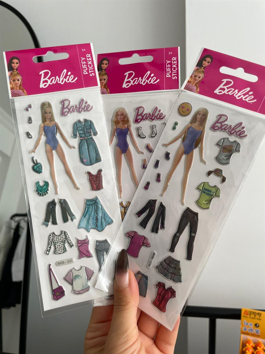 Barbie Kabartmalı Sticker 1