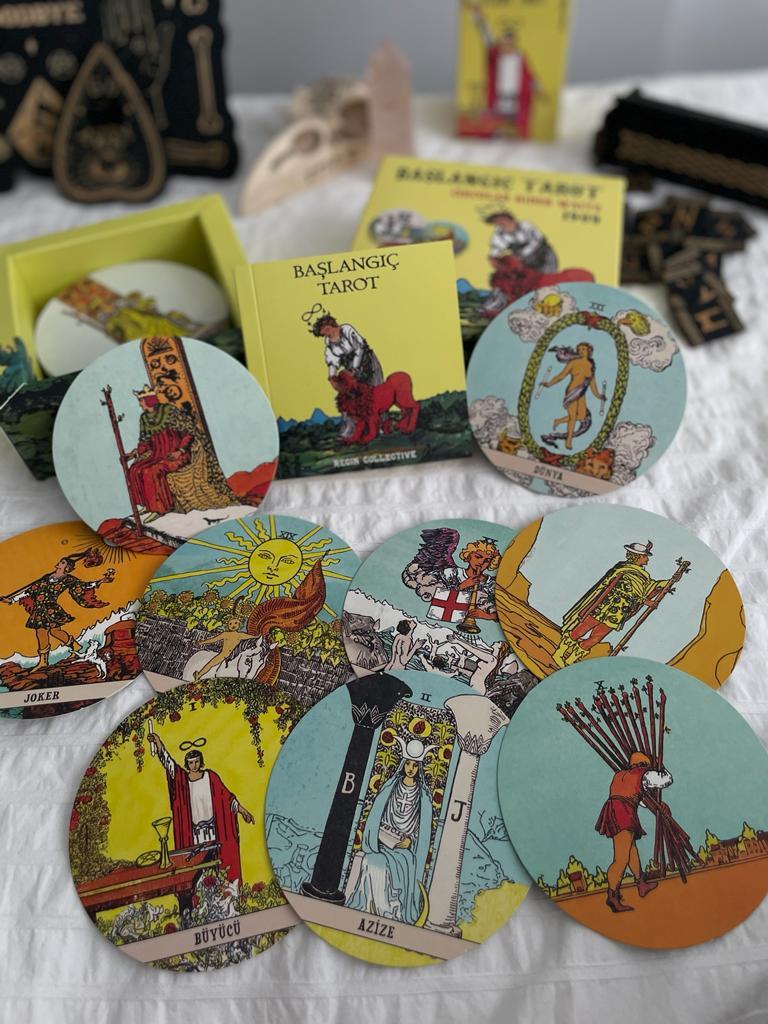 Başlangıç Tarot ve Circular Rider Waite Tarot Kartları I Yuvarlak Tarot Kartları