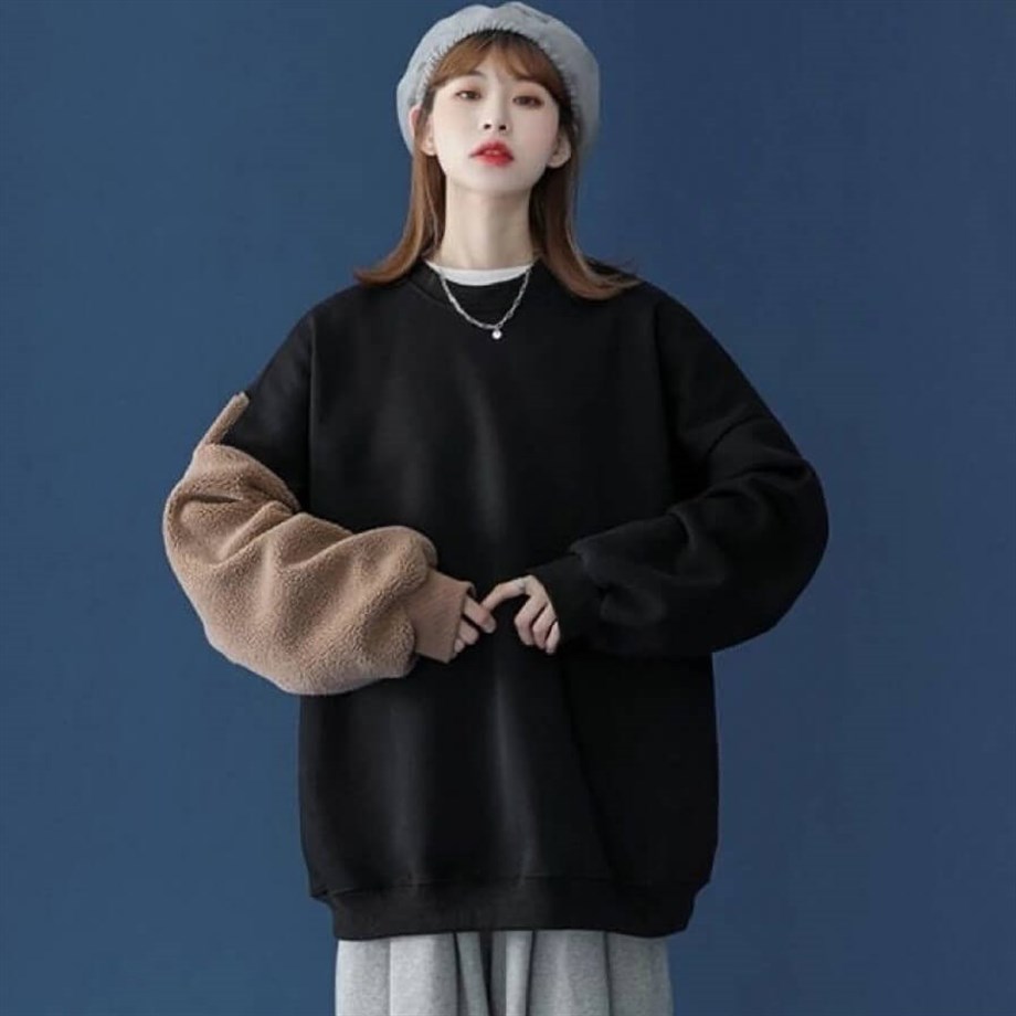 Bear Oversize Peluş Sweatshirt