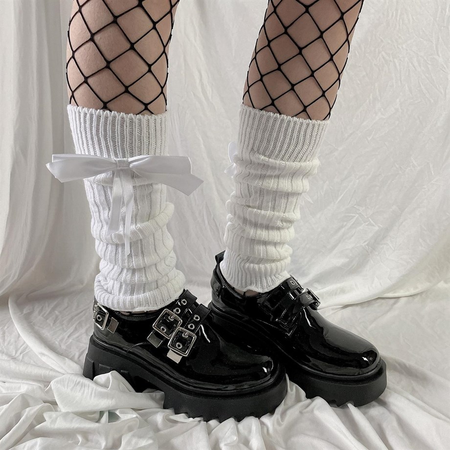 Beyaz Leg Warmers Tozluk