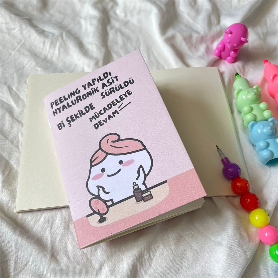 Bi Şekilde Mücadeleye Devam Mini Çizgisiz Defter