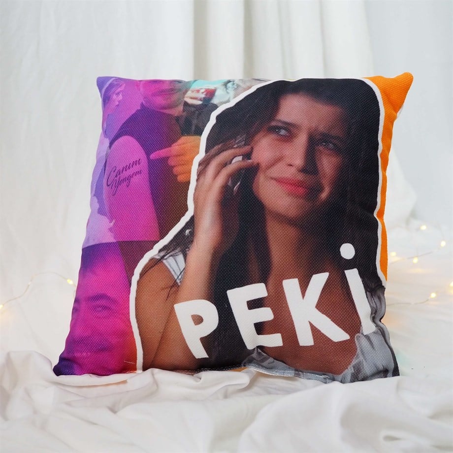 Bihter Ziyagil Peki Kare Yastık
