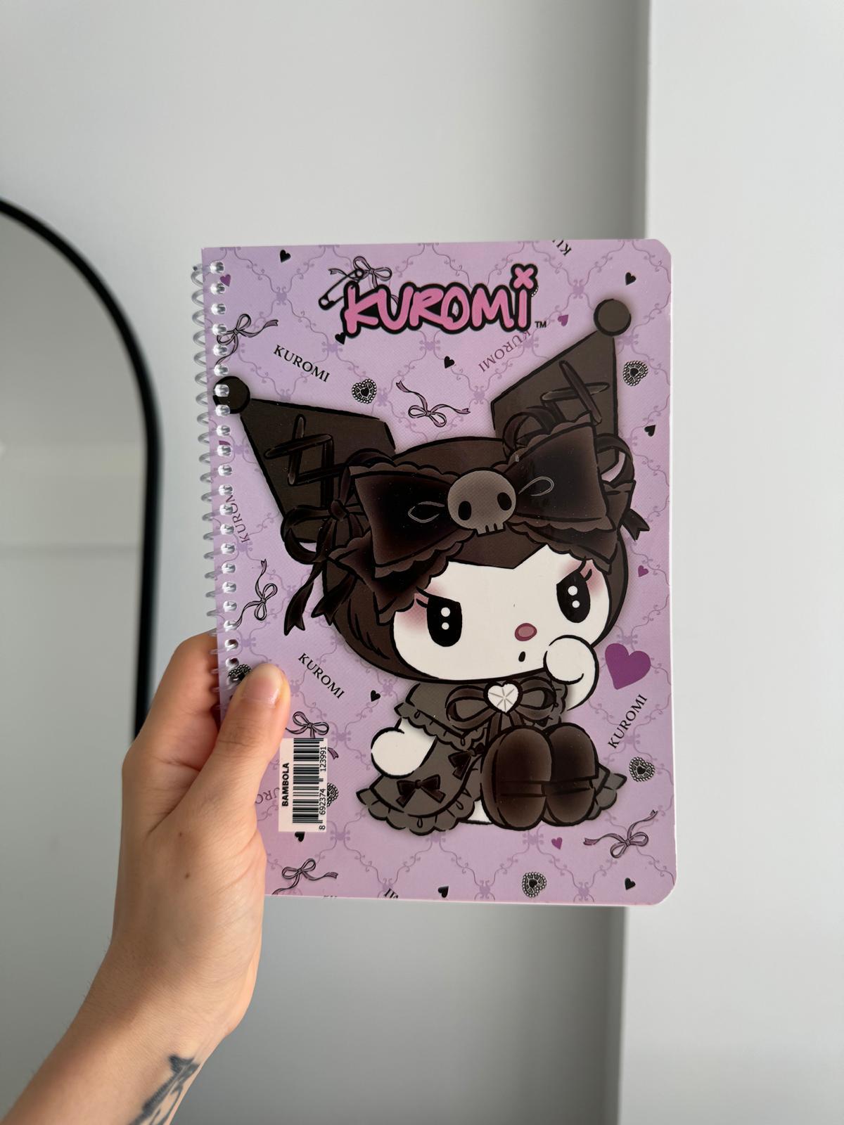 Black Kuromi Spiralli Defter