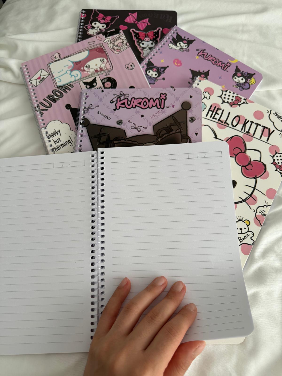 Black Kuromi Spiralli Defter