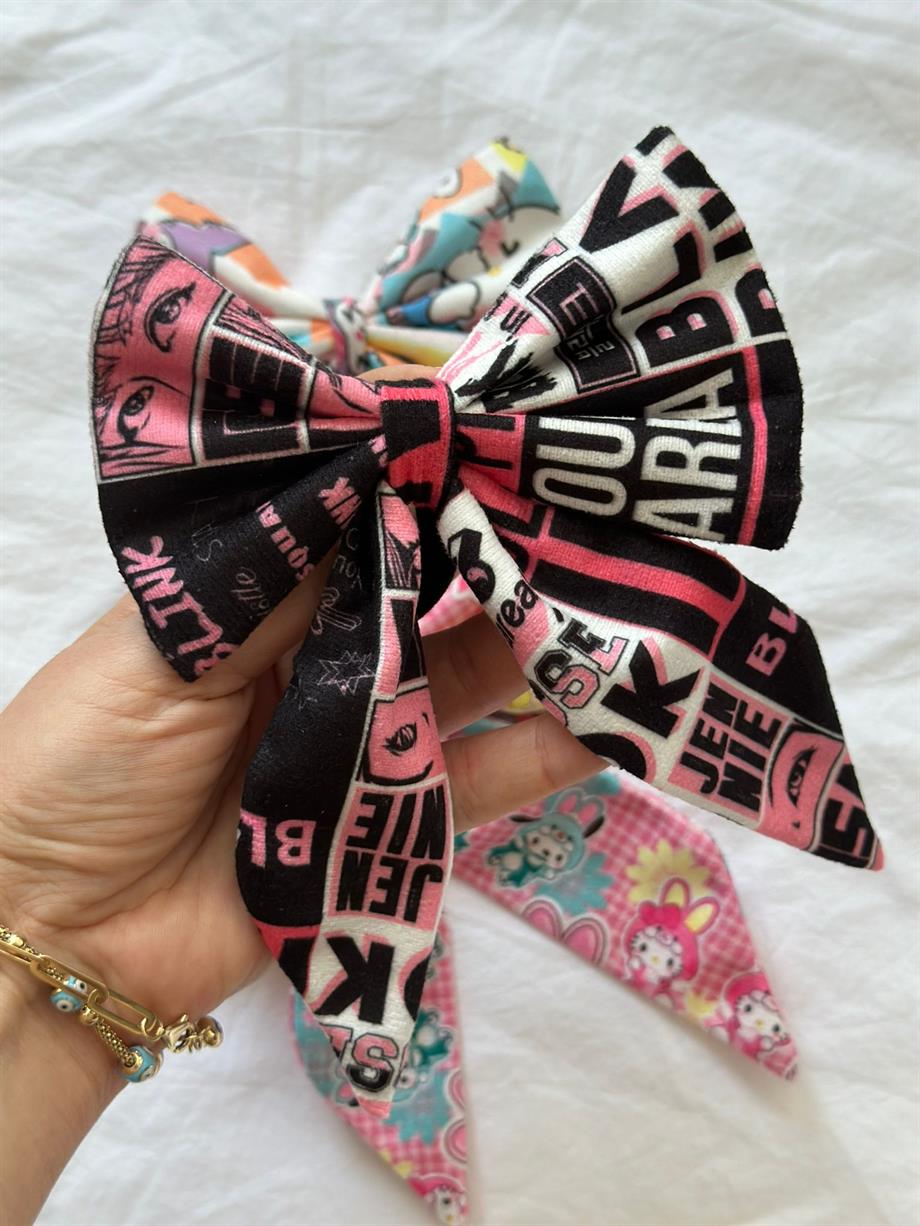 Black Pink V2 Lastikli Fiyonk Toka