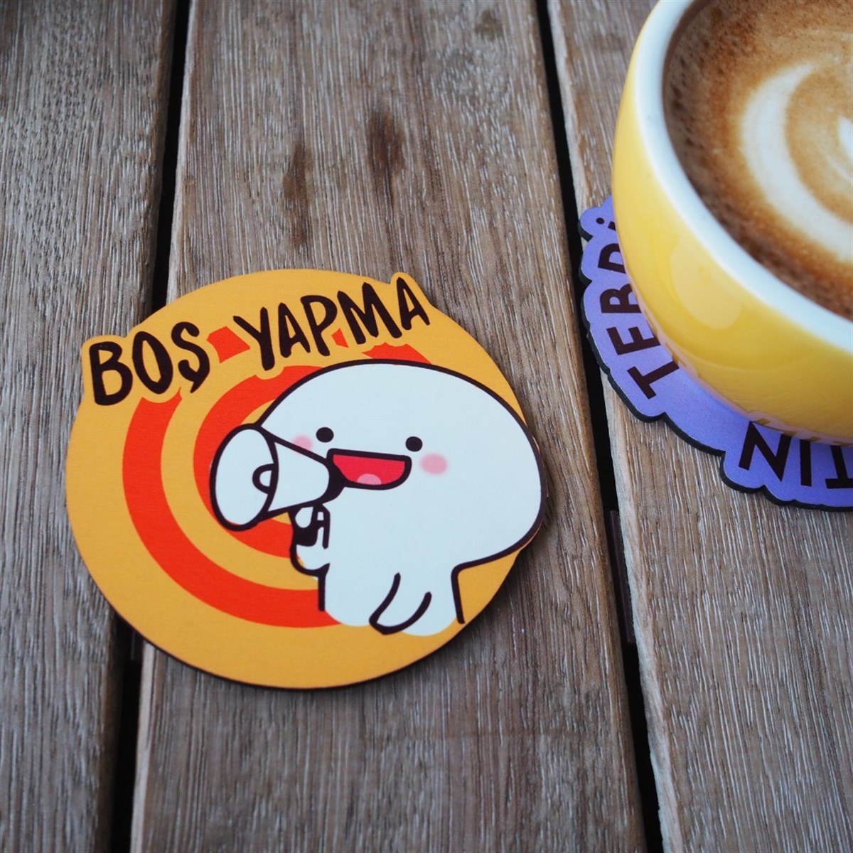 Boş Yapma Ahşap Bardak Altlığı