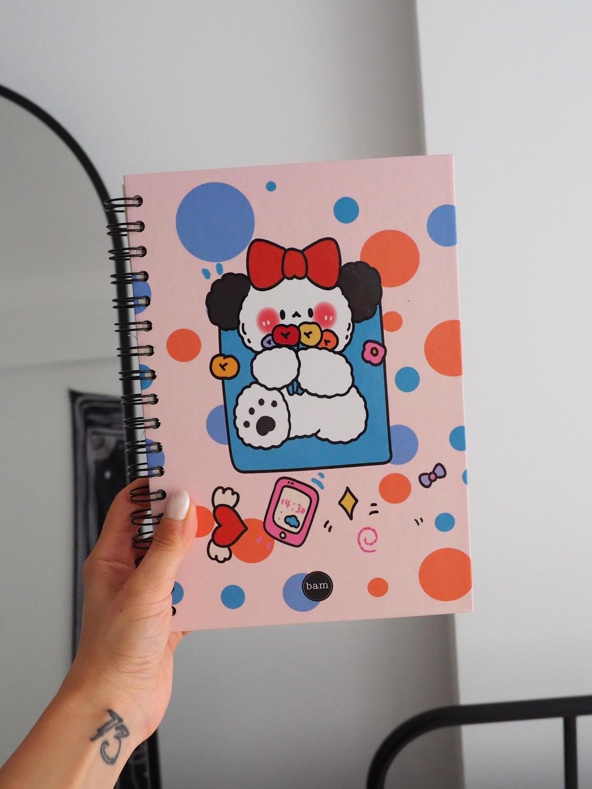 Bow Rabbit Tasarımlı Spiralli Defter