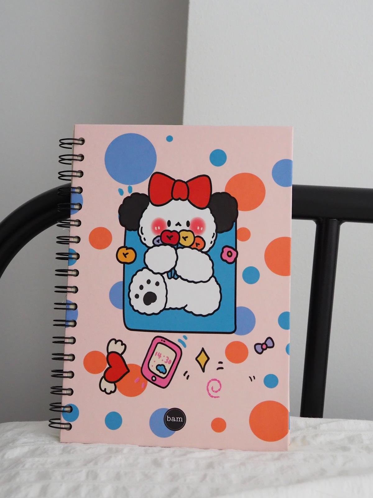 Bow Rabbit Tasarımlı Spiralli Defter