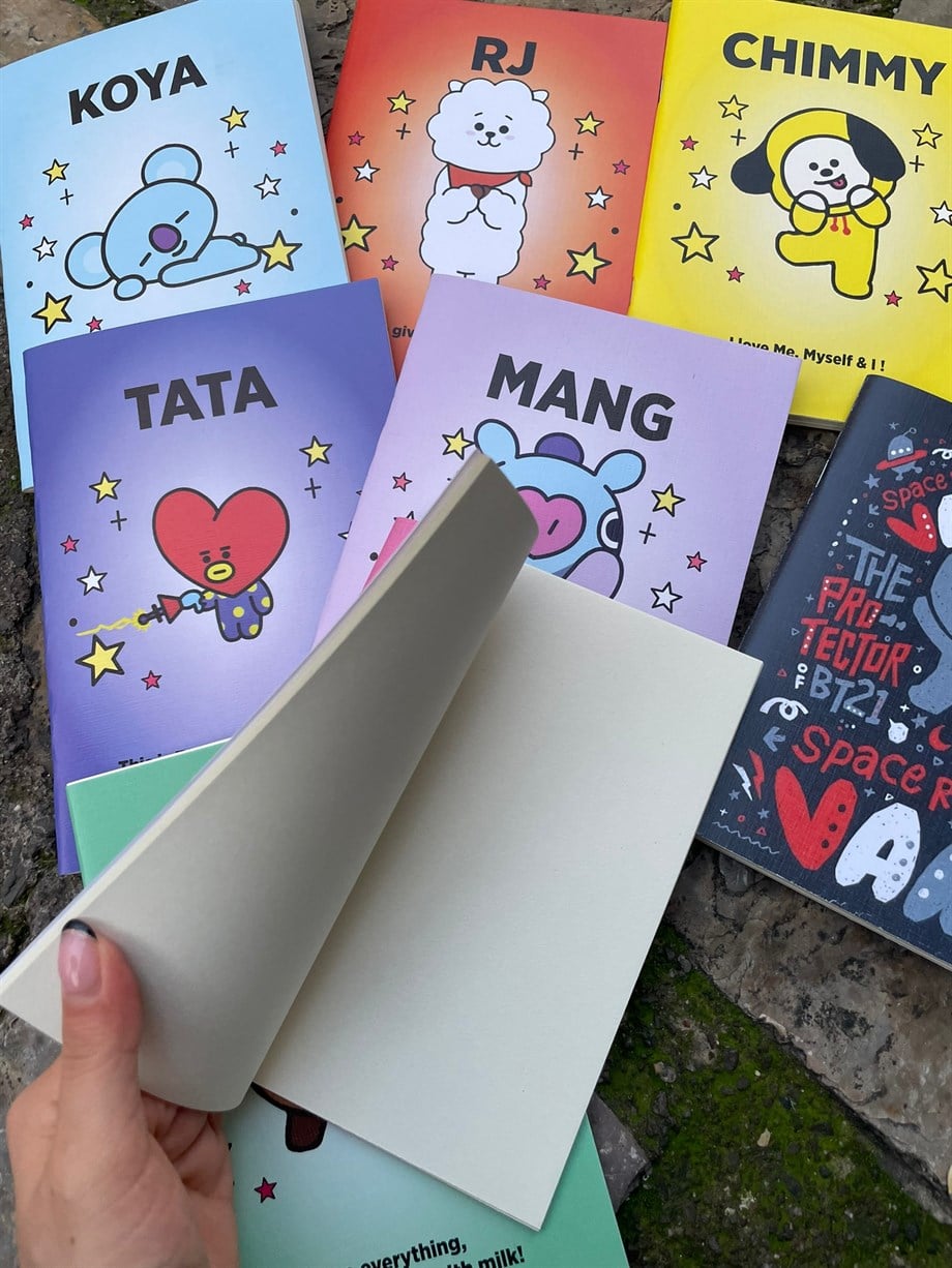 BT21 Baskılı Defter Seçenekleri