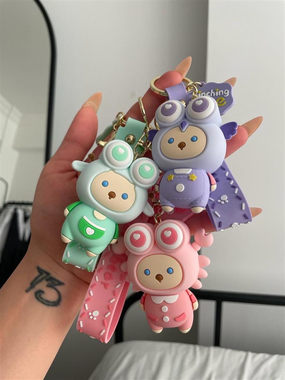Buding Bear Kawaii Silikon Anahtarlık Renk Seçenekleri