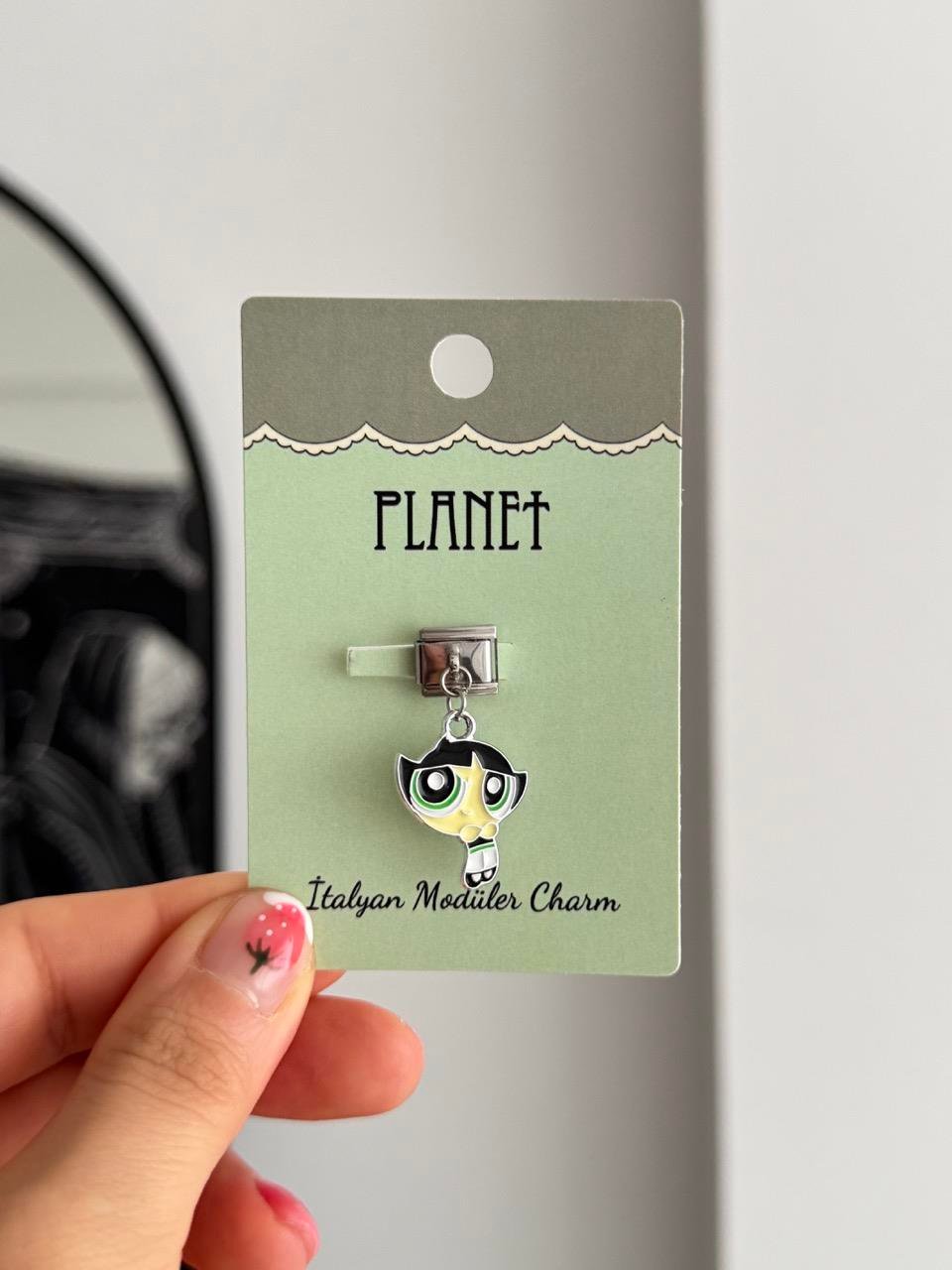 Buttercup Sallantılı Kartlı İtalyan Charm