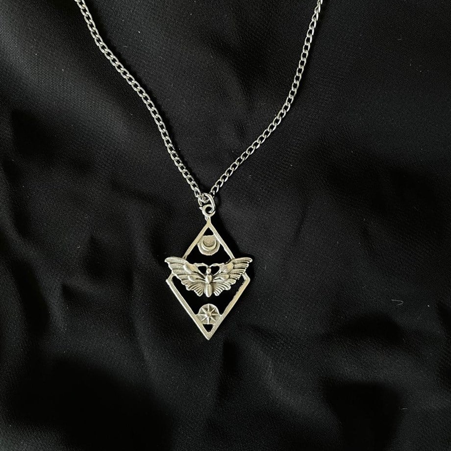 Butterfly Moon and Sun Kolye