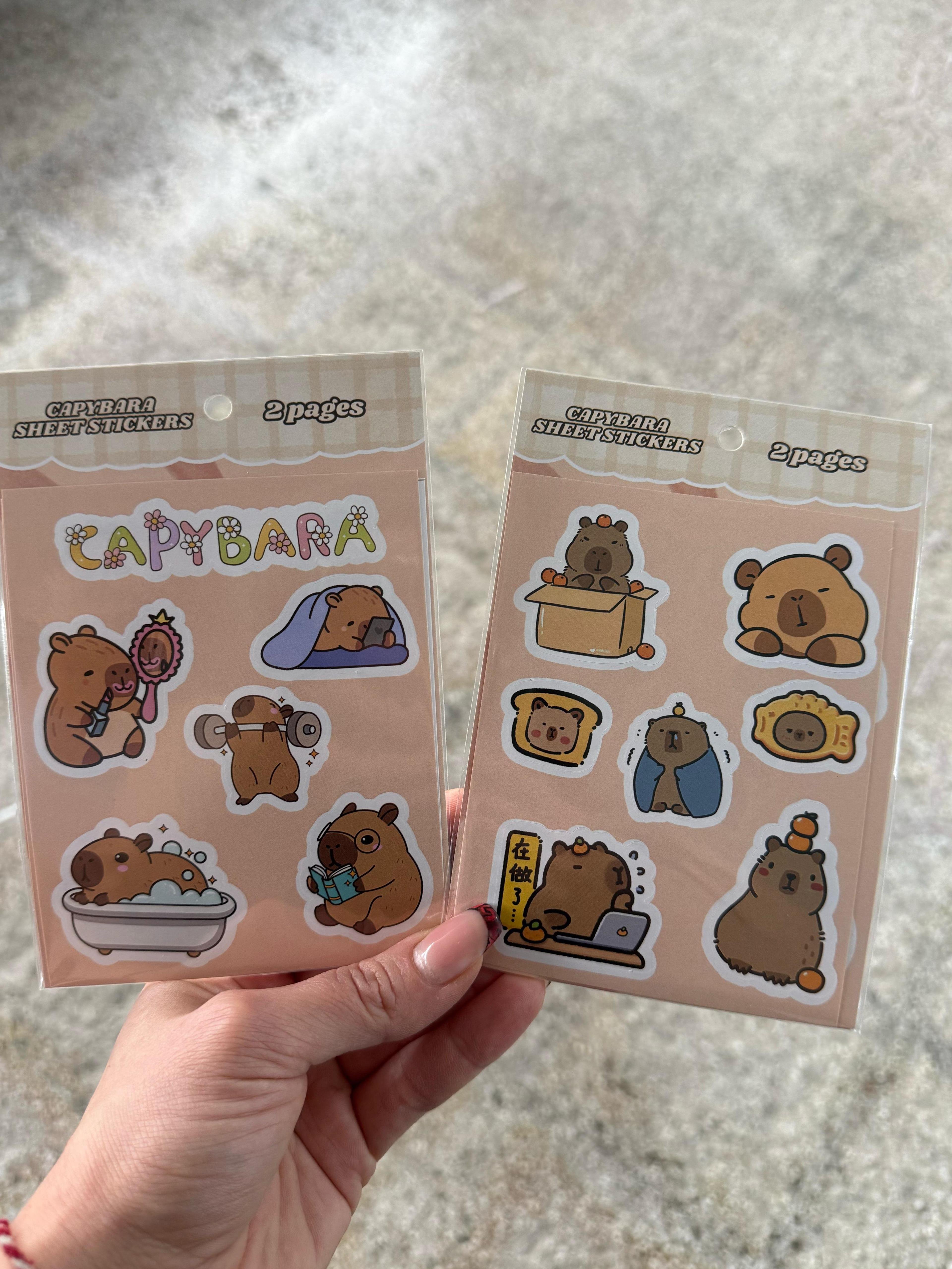 Capybara 2li Sayfa Sticker