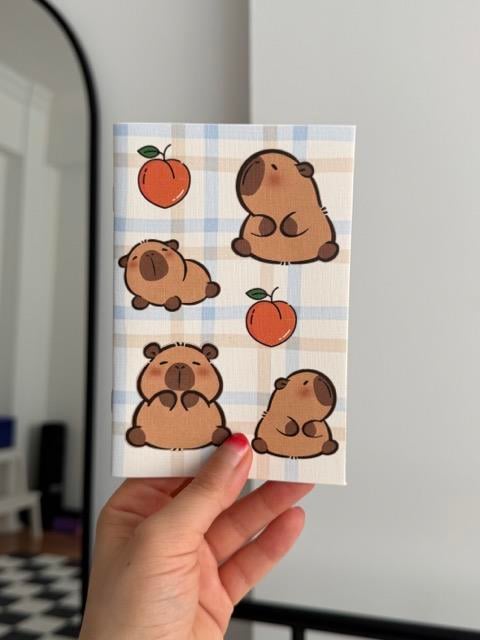 Capybara Mini Çizgisiz Defter
