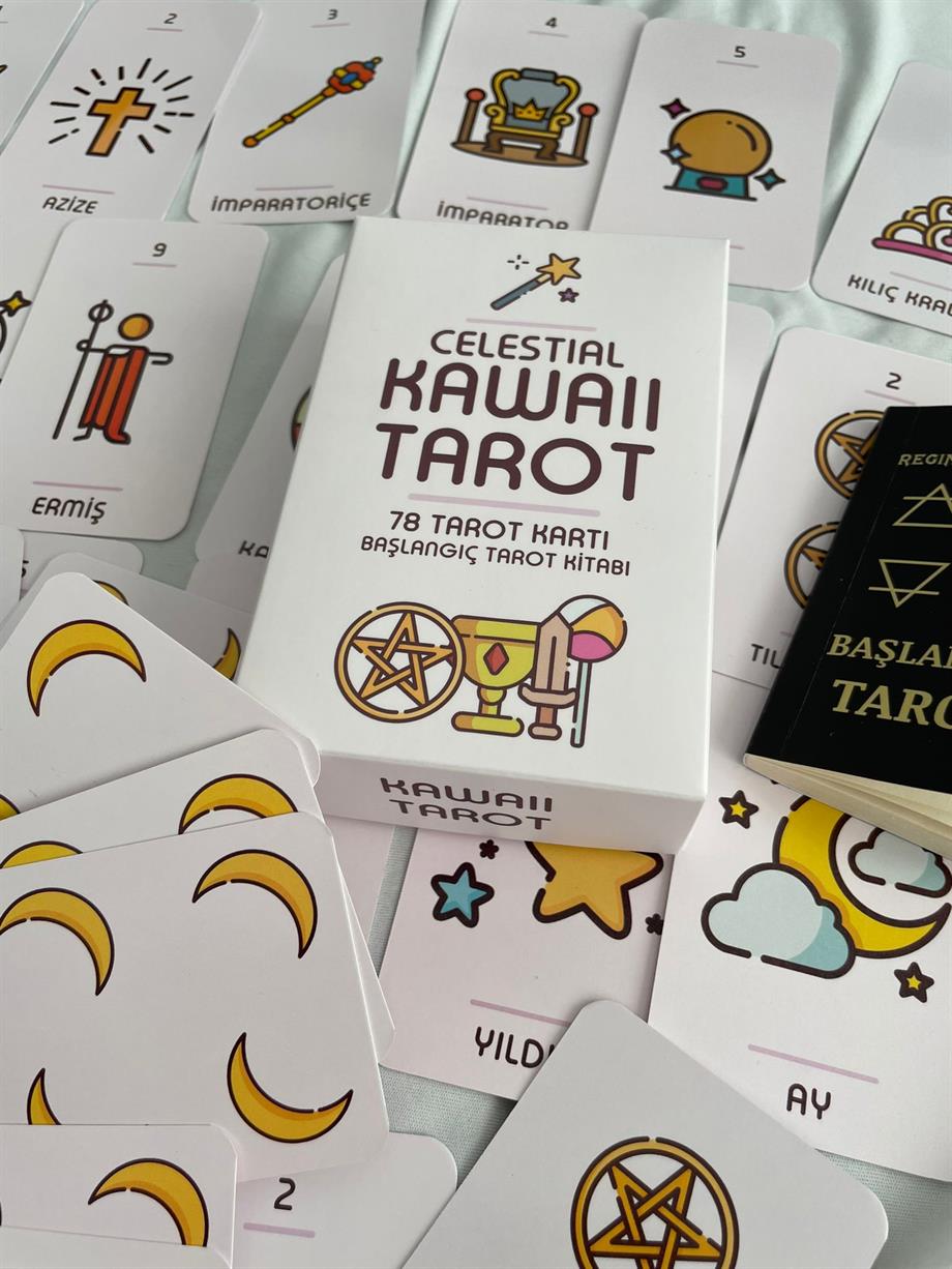 Celestial Kawaii Tarot Kartları ve Başlangıç Tarot Kitabı