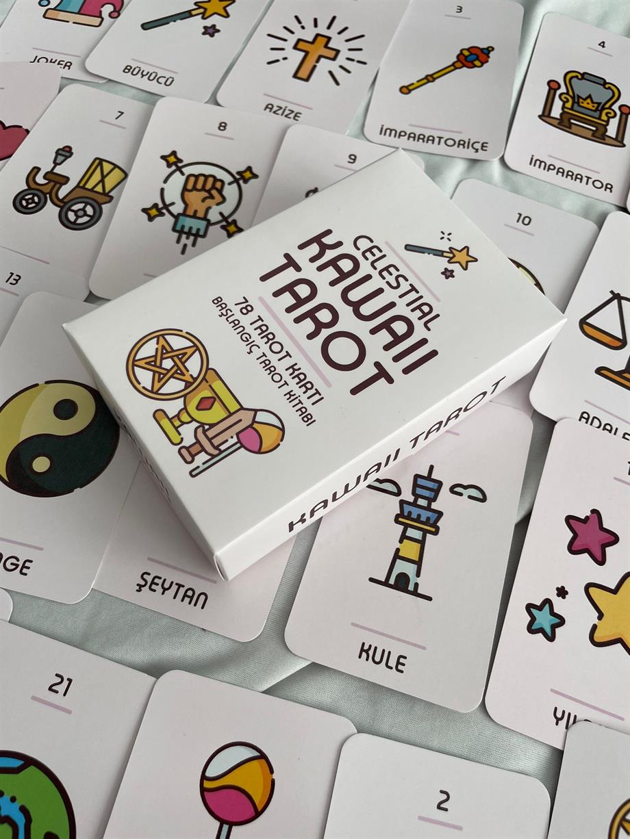 Celestial Kawaii Tarot Kartları ve Başlangıç Tarot Kitabı