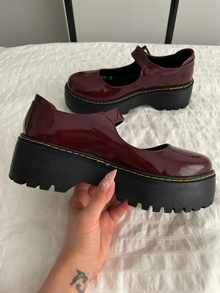 Cherry Mary Jane Vişne Çürüğü Lolita Ayakkabı