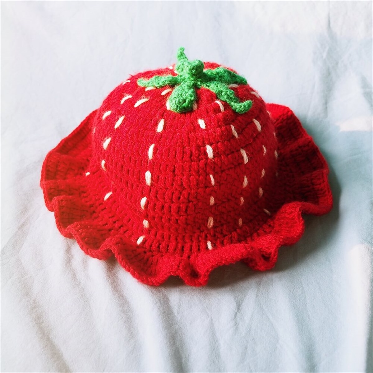 Çilek Bucket Şapka I Handmade