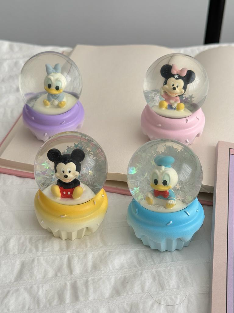 Çizgi Karakter Mini Işıklı Kar Küresi