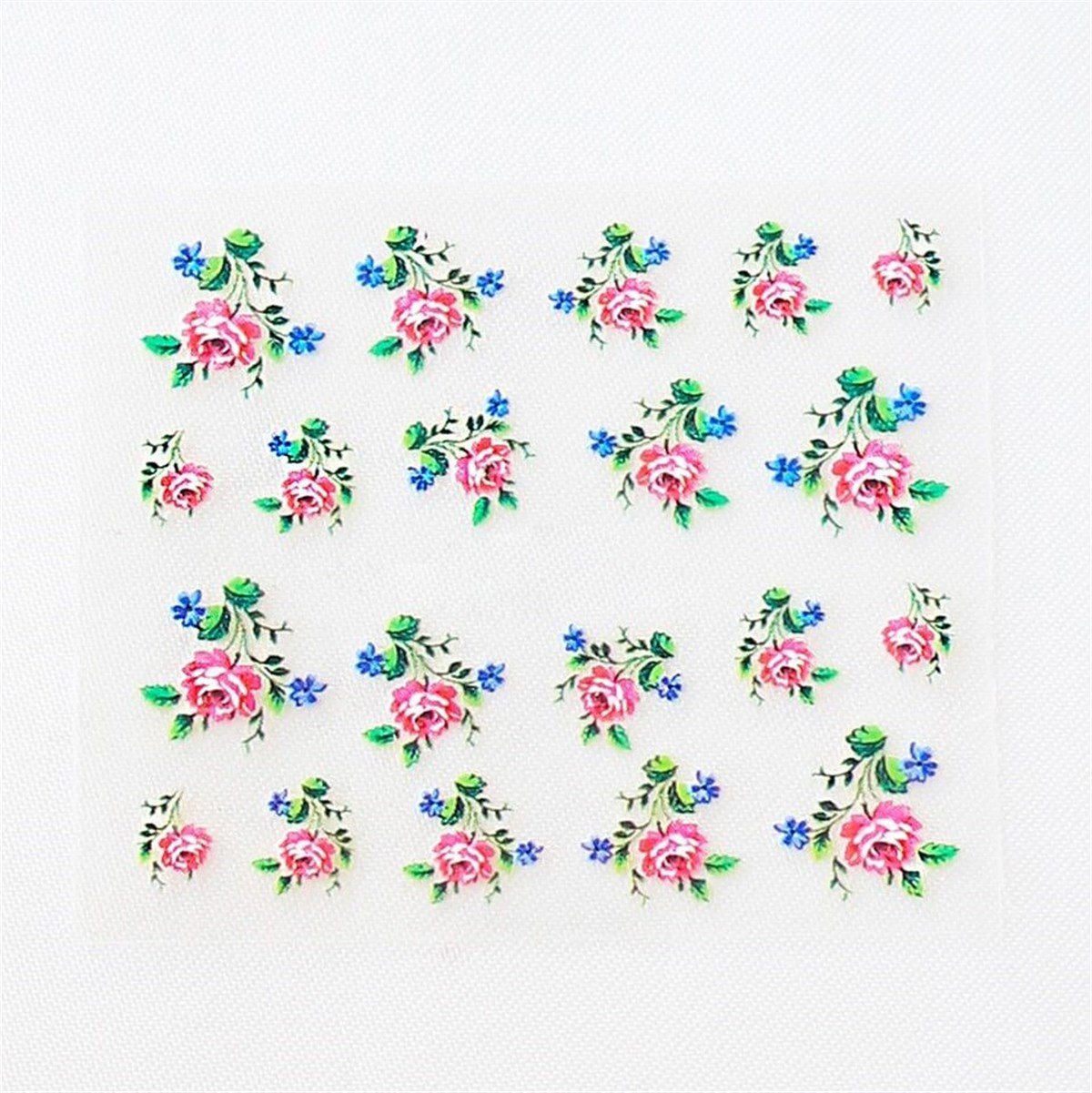 Çok Renkli Çiçek Tırnak Sticker