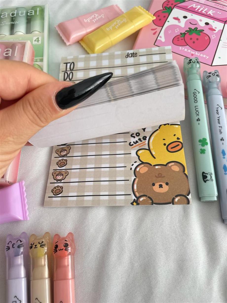 Cute Bear and Chick To Do List