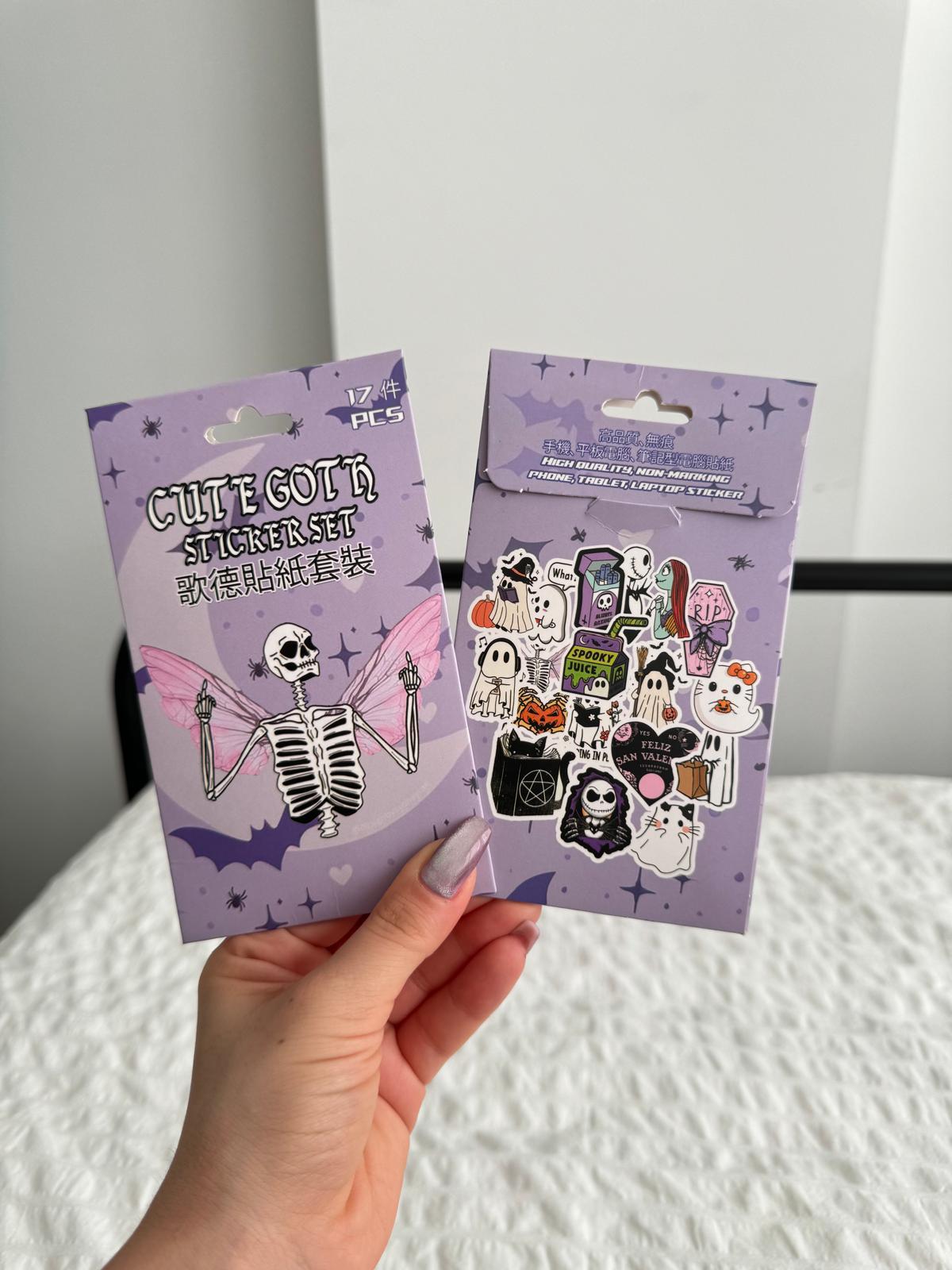 Cute Goth 2 Kutulu Sticker Seti