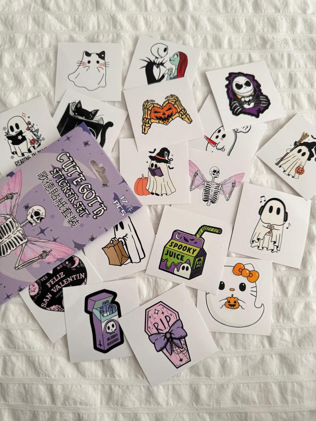 Cute Goth 2 Kutulu Sticker Seti