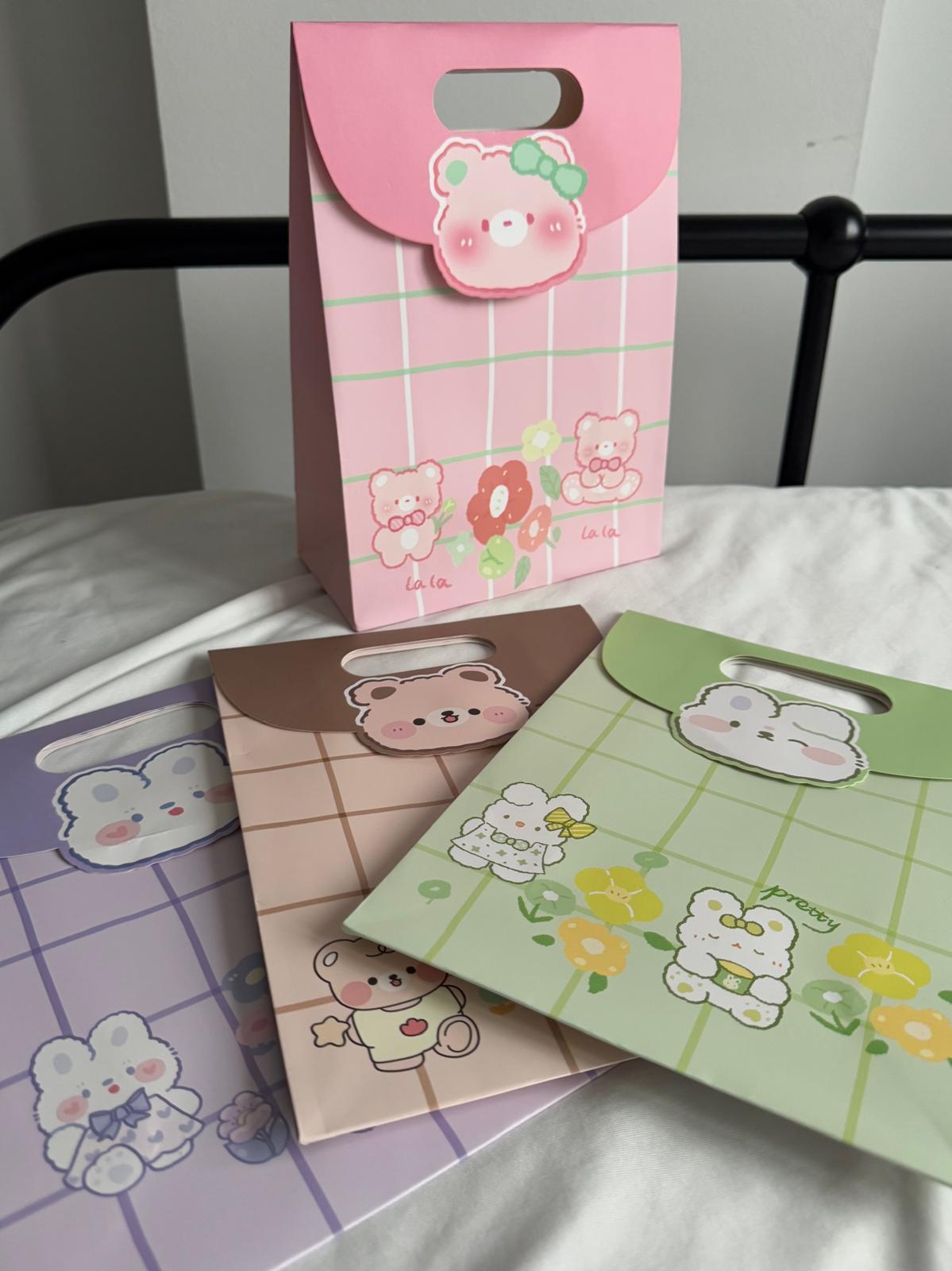 Cute Kawaii Kilitli Karton Hediye Çantası