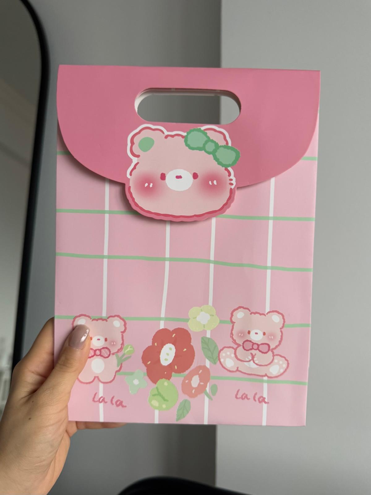 Cute Kawaii Kilitli Karton Hediye Çantası