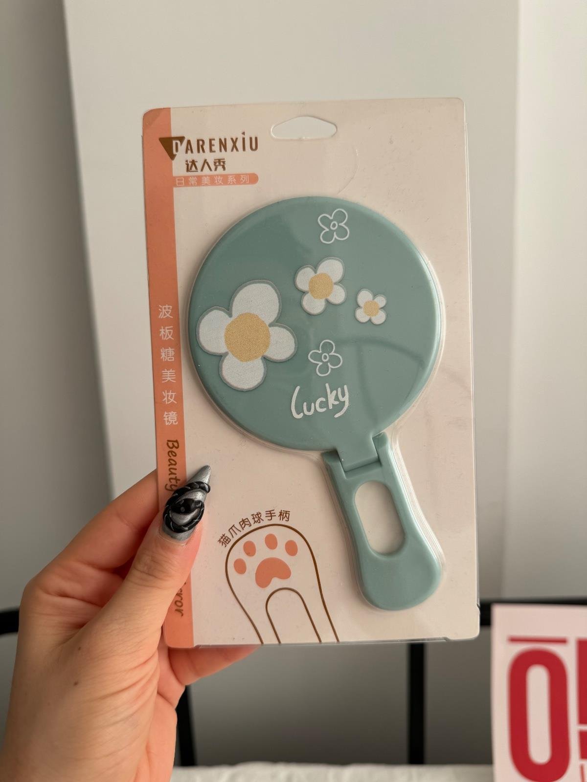Cute Lucky Pati Detaylı El ve Masa Aynası