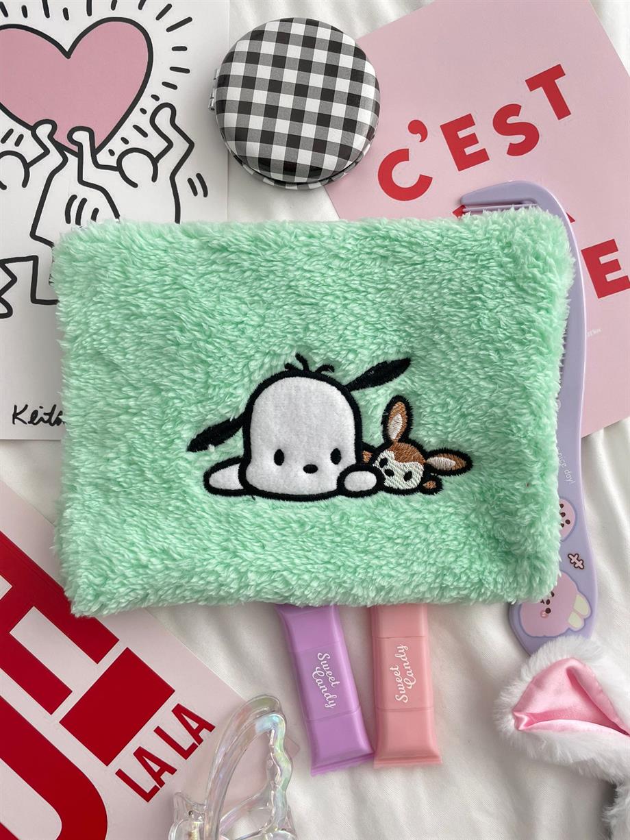 Cute Pocha Su Yeşili Peluş Çanta