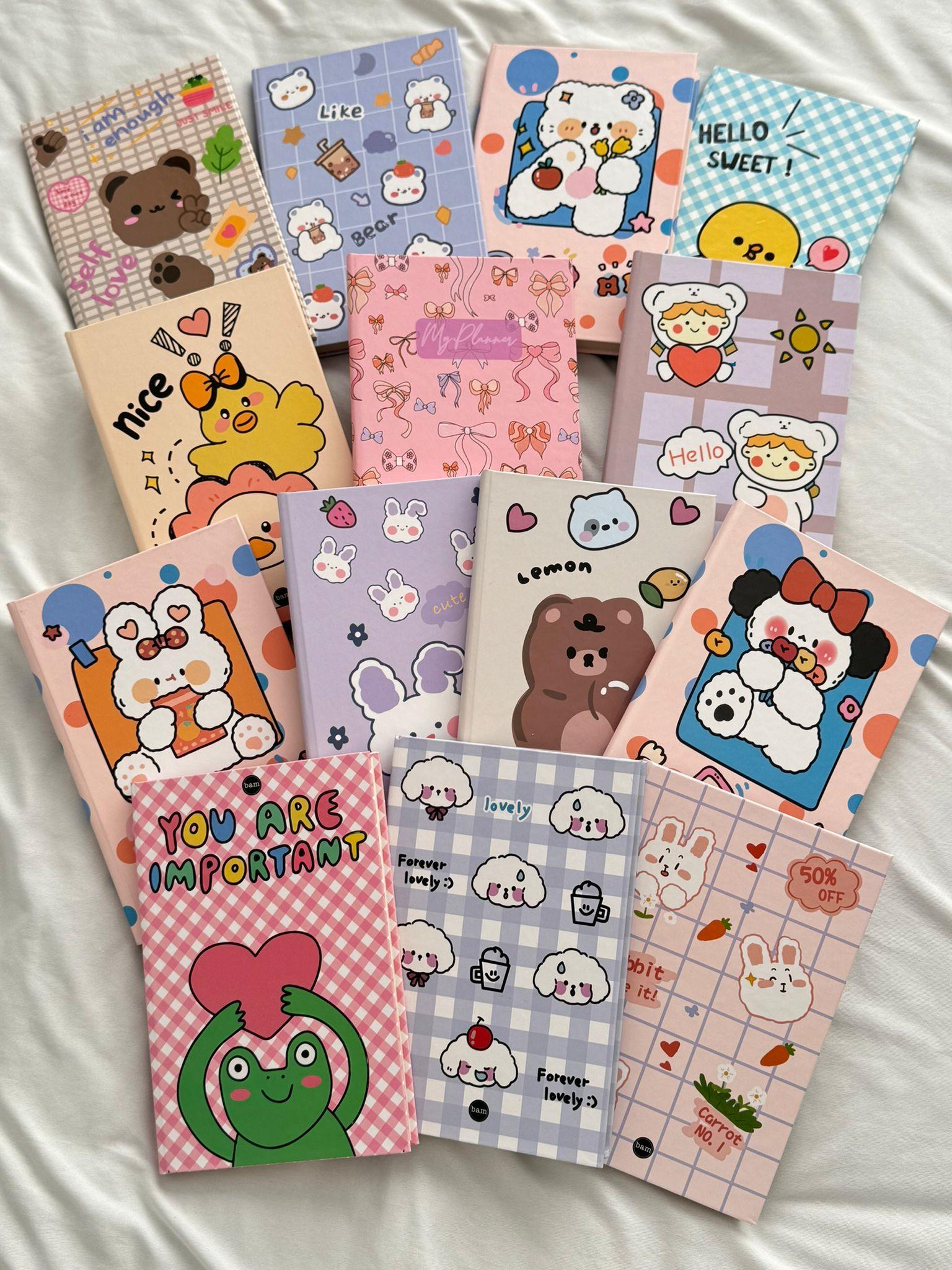 Cute Rabbit Lastikli Sert Kapak Defter