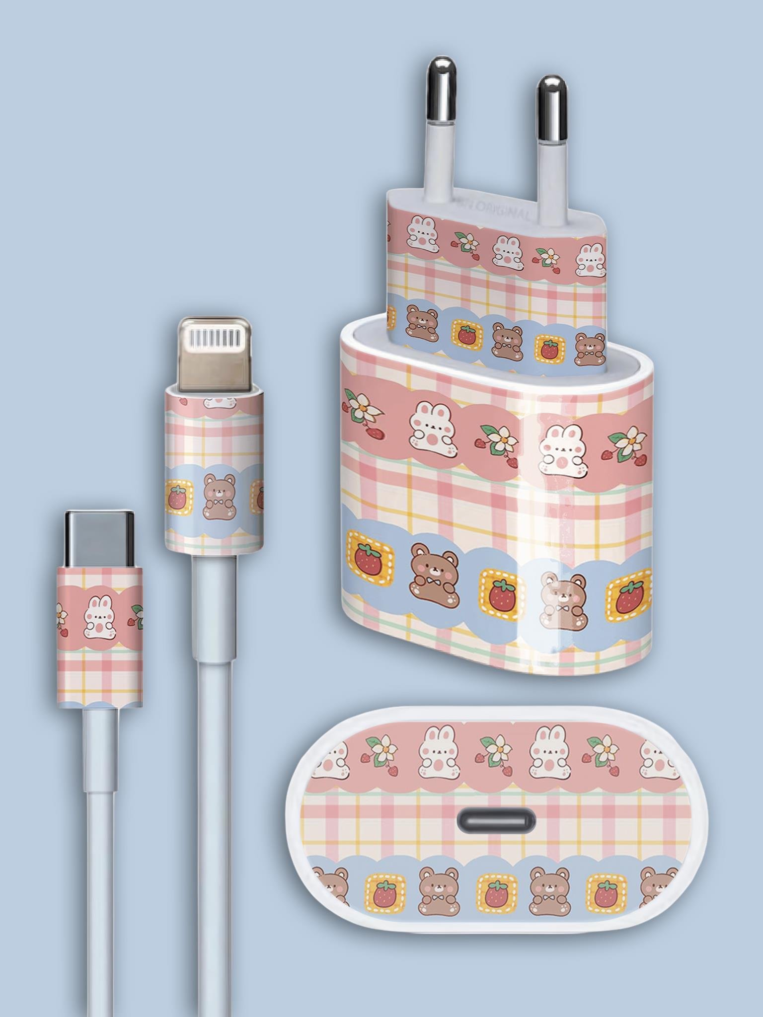 Cute Tape Şarj Adaptör Sticker Seti