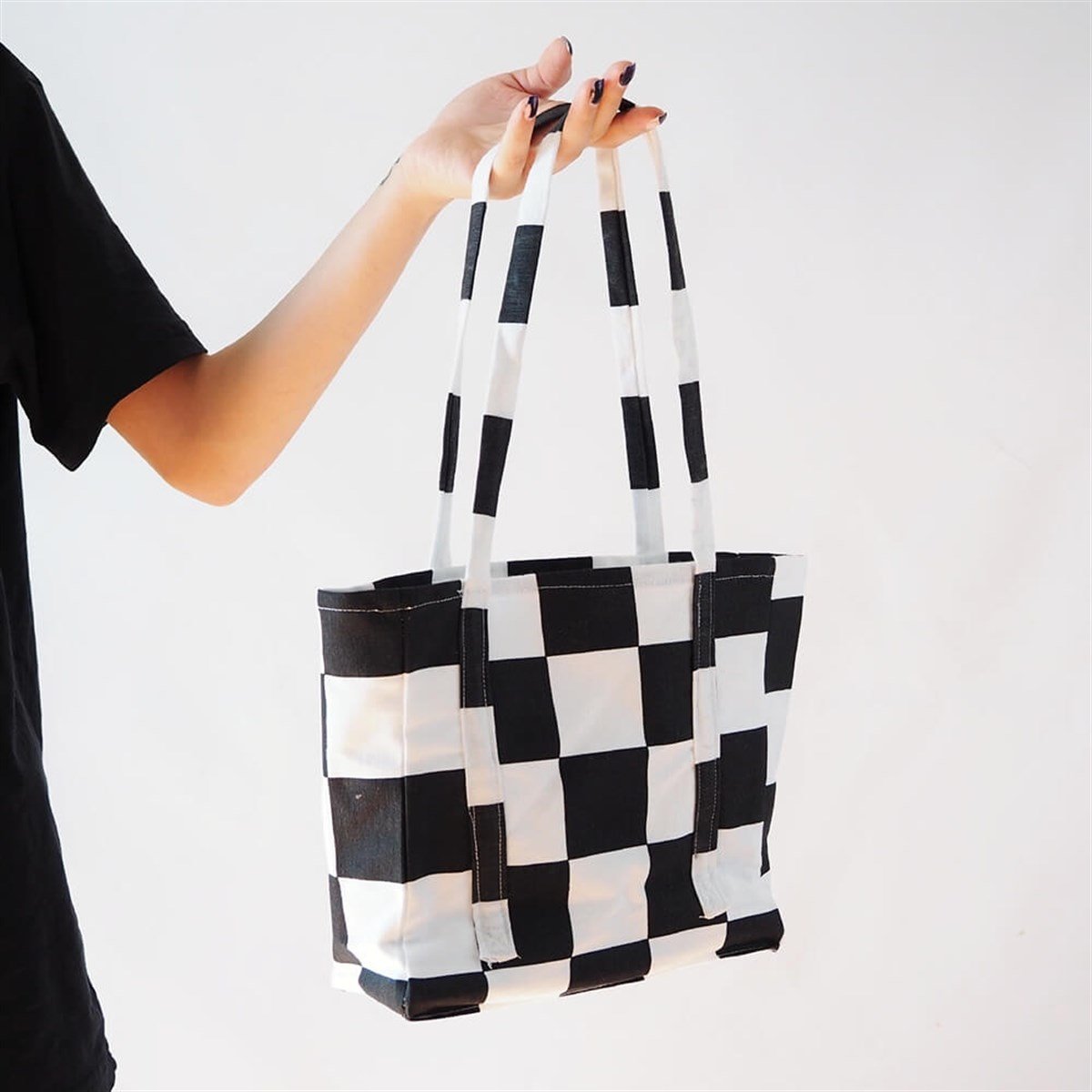 Damalı Bez Kol Çantası I Handmade