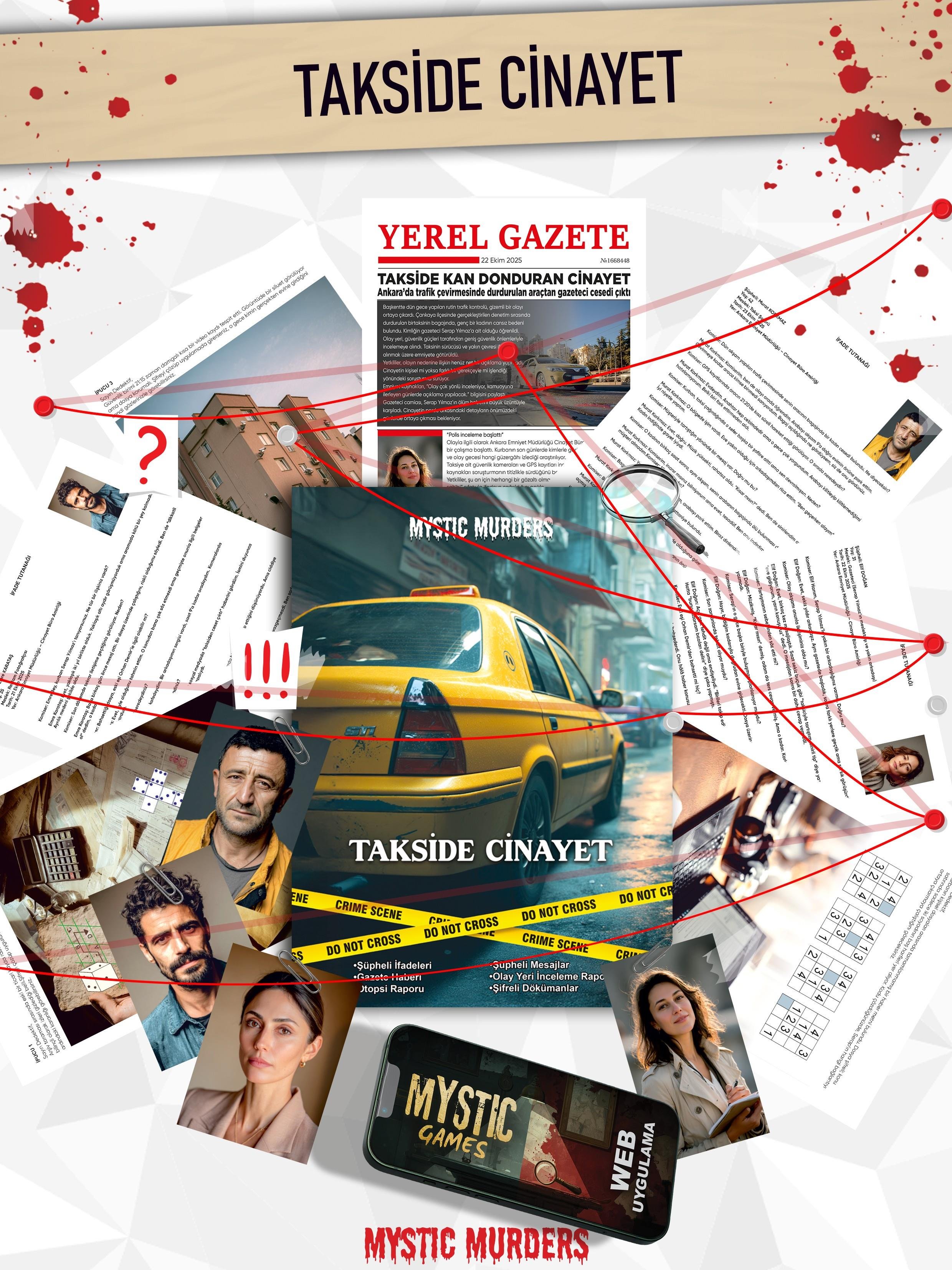 Dedektiflik Cinayet Çözme Oyunu - Takside Cinayet