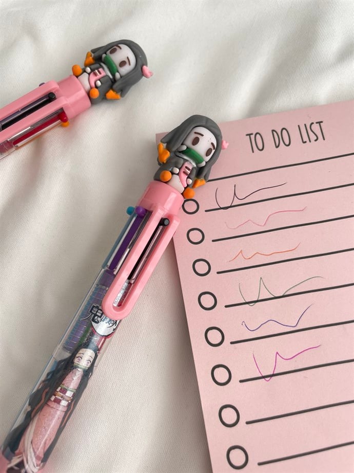 Demon Slayer Nezuko Çok Renkli Tükenmez Kalem