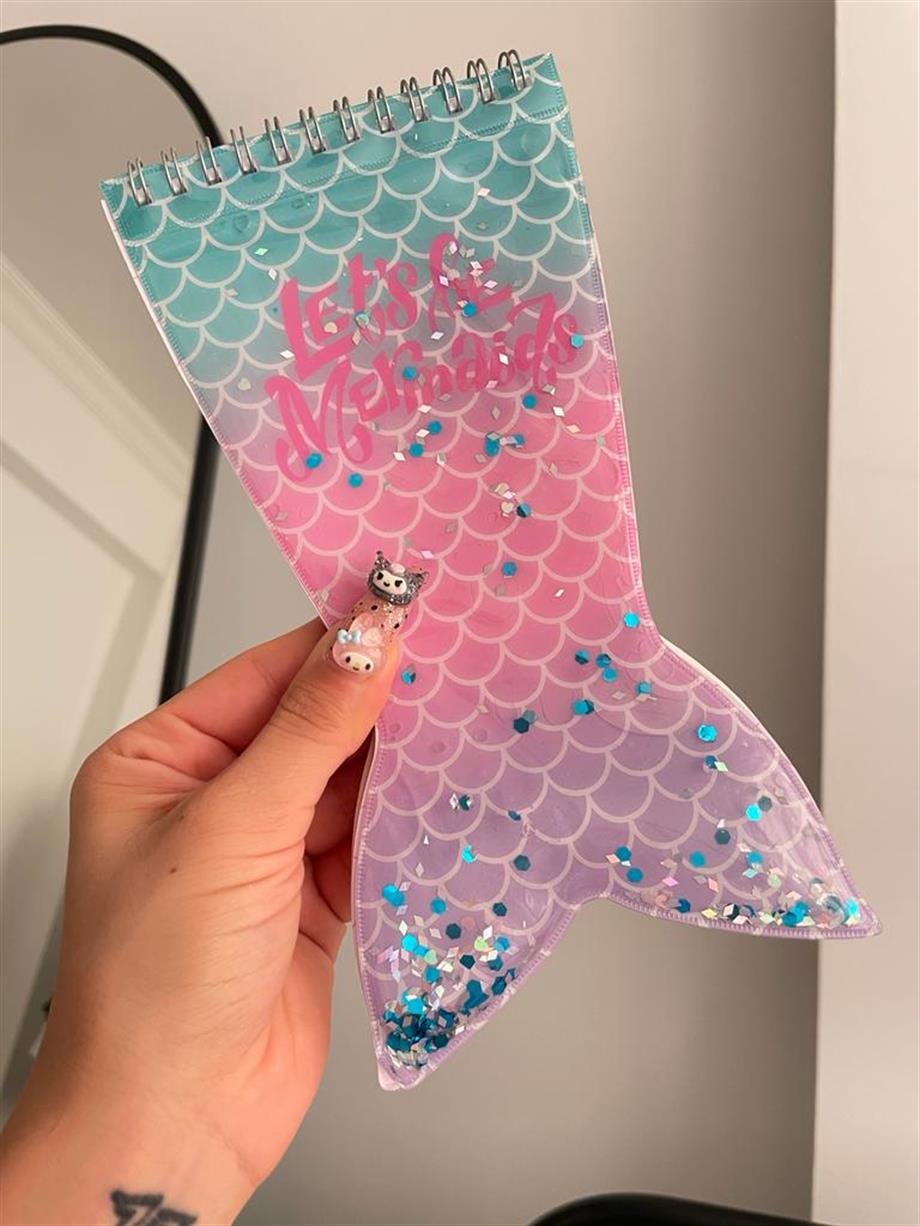 Deniz Kızı Tasarımlı Sulu Kapaklı Defter