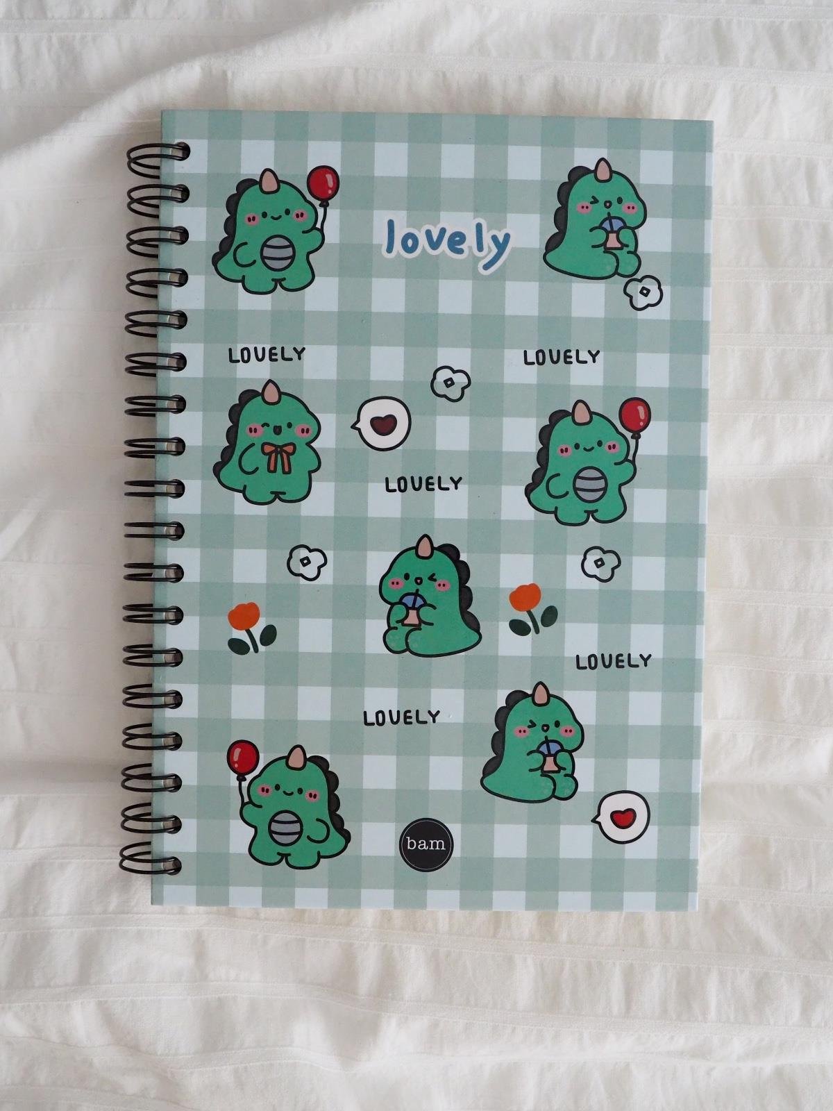 Dino Lovely Kawai Tasarımlı Spiralli Defter