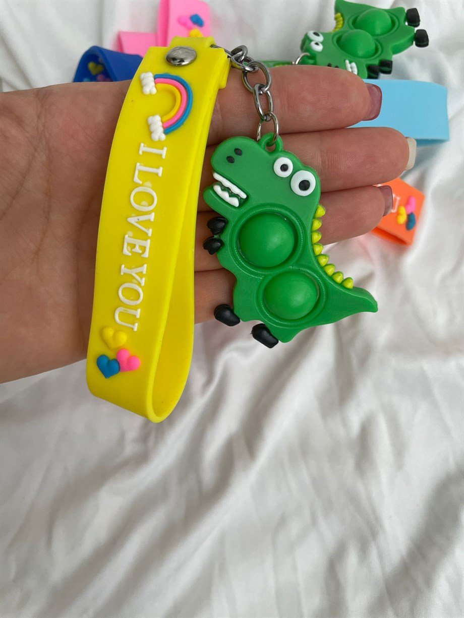 Dinozor Pop-it Silikon Anahtarlık